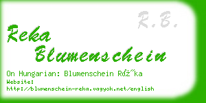 reka blumenschein business card